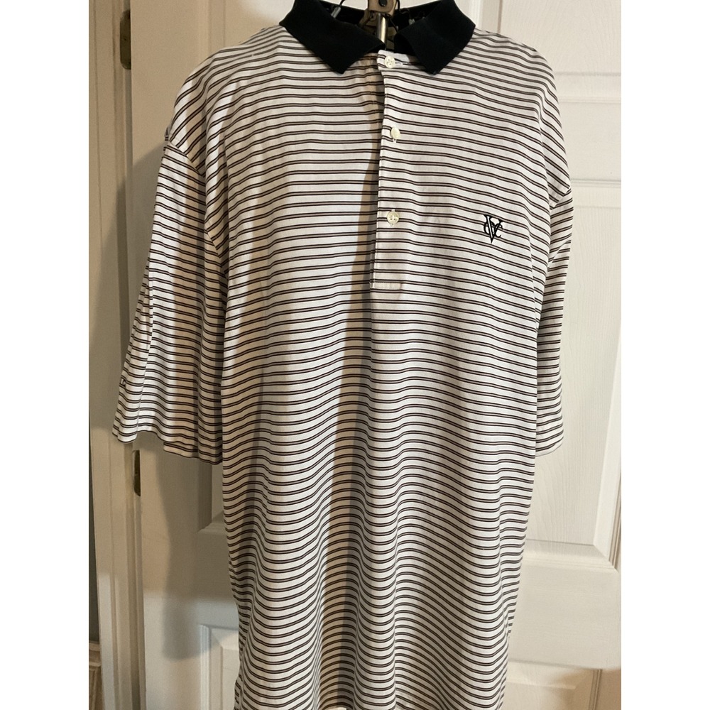Fairway & Greene Mens XL Striped Golf Polo‎ Shirt Mercerized Cotton Boswell Cup